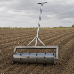 Effortless Plant Spacing! Manual Terrain Roller & Soil Hole Puncher