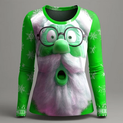 Women's 3D Graphic Long-Sleeve Top