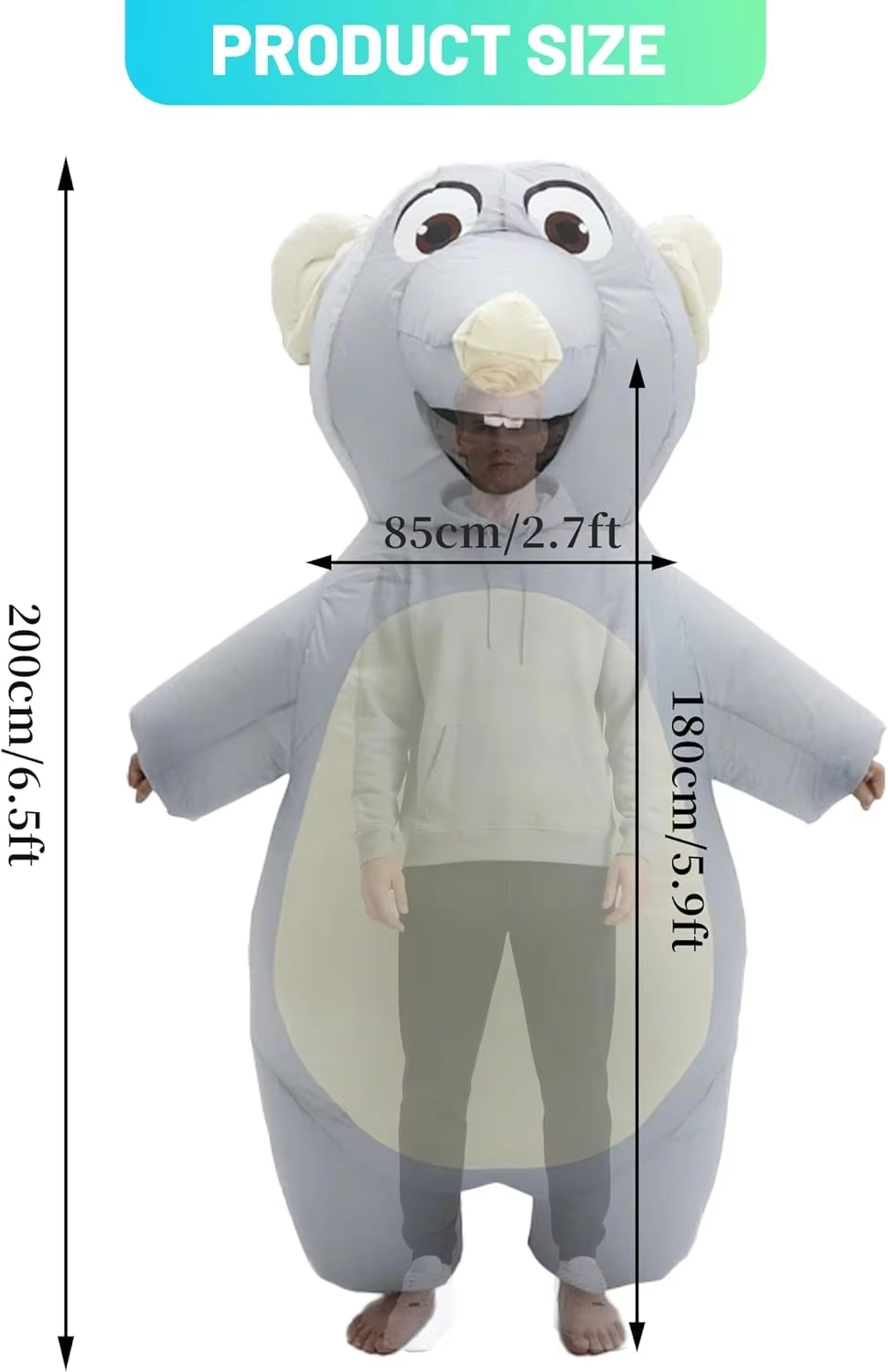 Inflatable Mouse Costume for Adults | Funniest Halloween Party Outfit