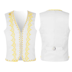 Gold-Trim Baroque Costume Waistcoat