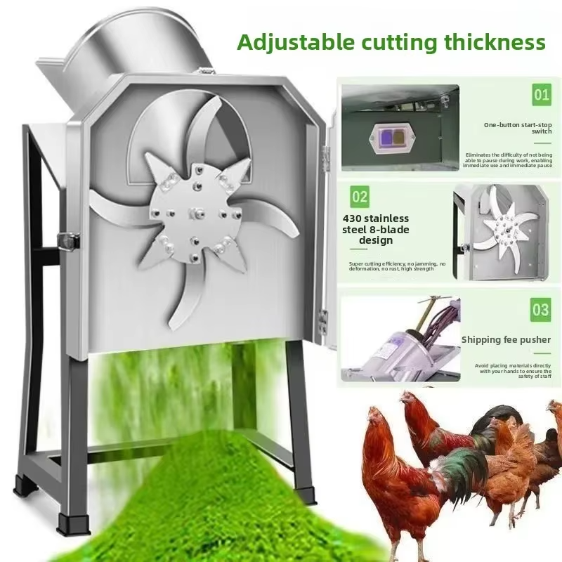 Effortless Shredding! Premium Electric Grass Crusher & Feed Shredder