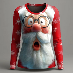 Women's 3D Graphic Long-Sleeve Top