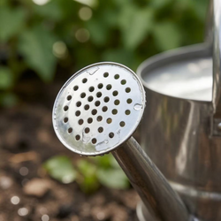 Sleek & Sturdy! Stainless Steel Long Spout Garden Watering Can
