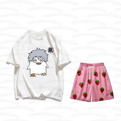 Gintama T-Shirt & Strawberry Shorts Set