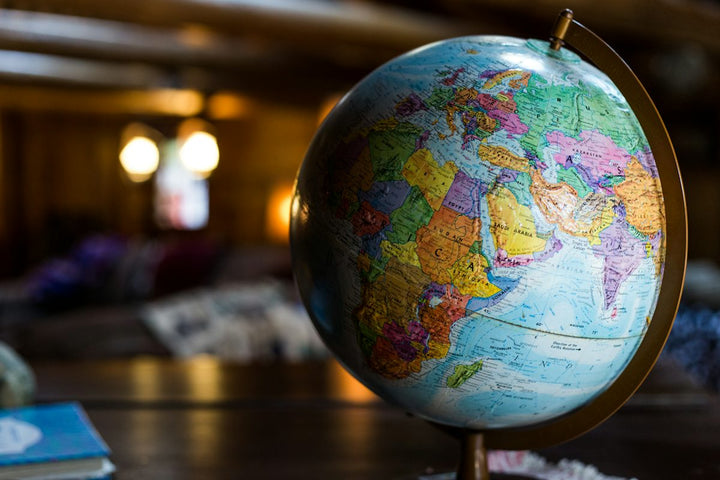 desk globe on table — illustrative stock photo