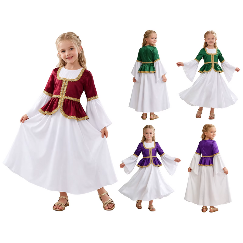 Girls Renaissance Medieval Costume | Vintage Princess Dress