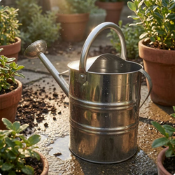 Sleek & Sturdy! Stainless Steel Long Spout Garden Watering Can