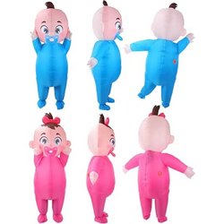 Blue & Pink Inflatable Baby Costume Duo