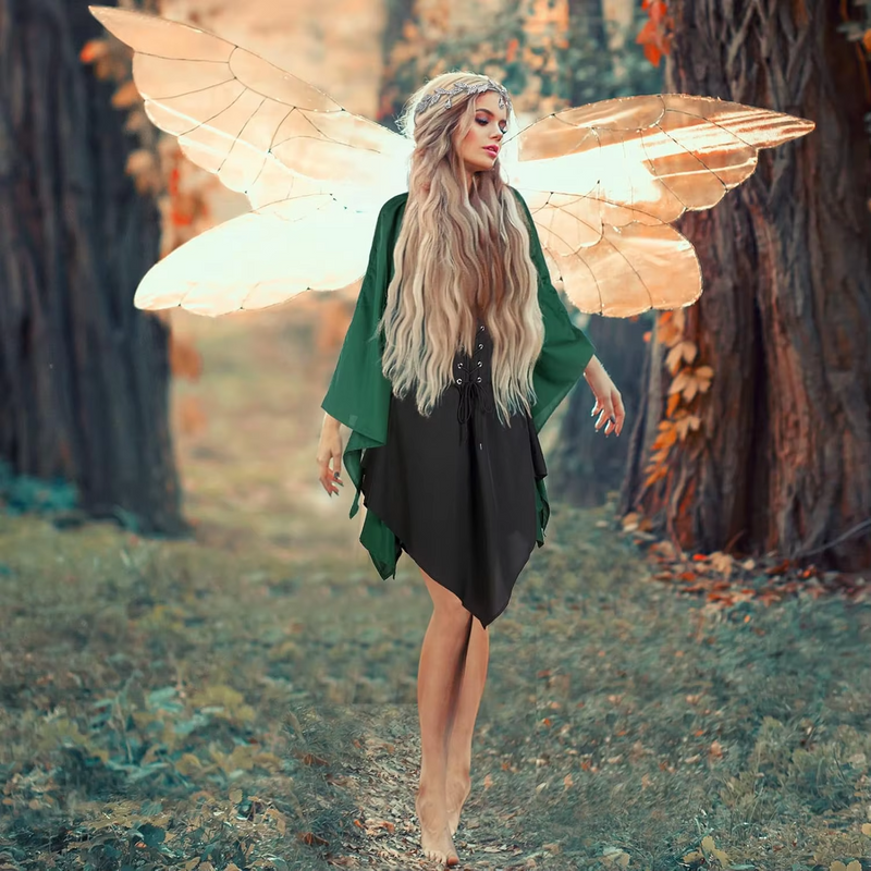 Haysandy 4-Piece Women’s Elf Costume | Renaissance Fairy Outfit