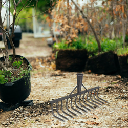 Tough Garden Work Made Easy! Heavy Carbon Steel Rake Head Attachment