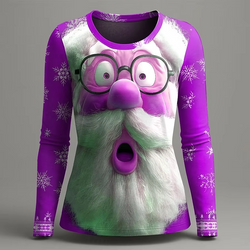 Women's 3D Graphic Long-Sleeve Top
