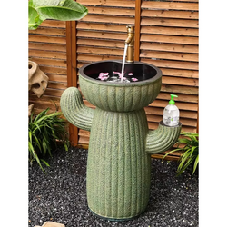 Adorable Cactus Outdoor Washbasin for Small Balconies & Gardens