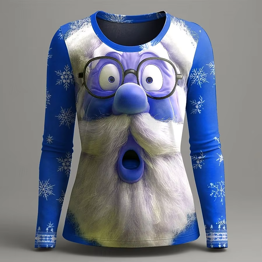 Women's 3D Graphic Long-Sleeve Top