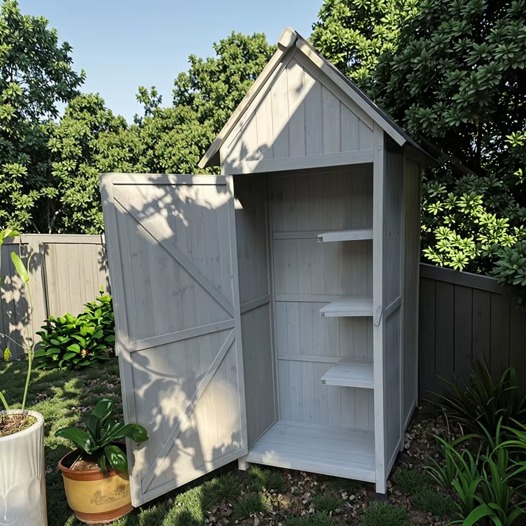 Wooden Outdoor Tool Storage Cabinet