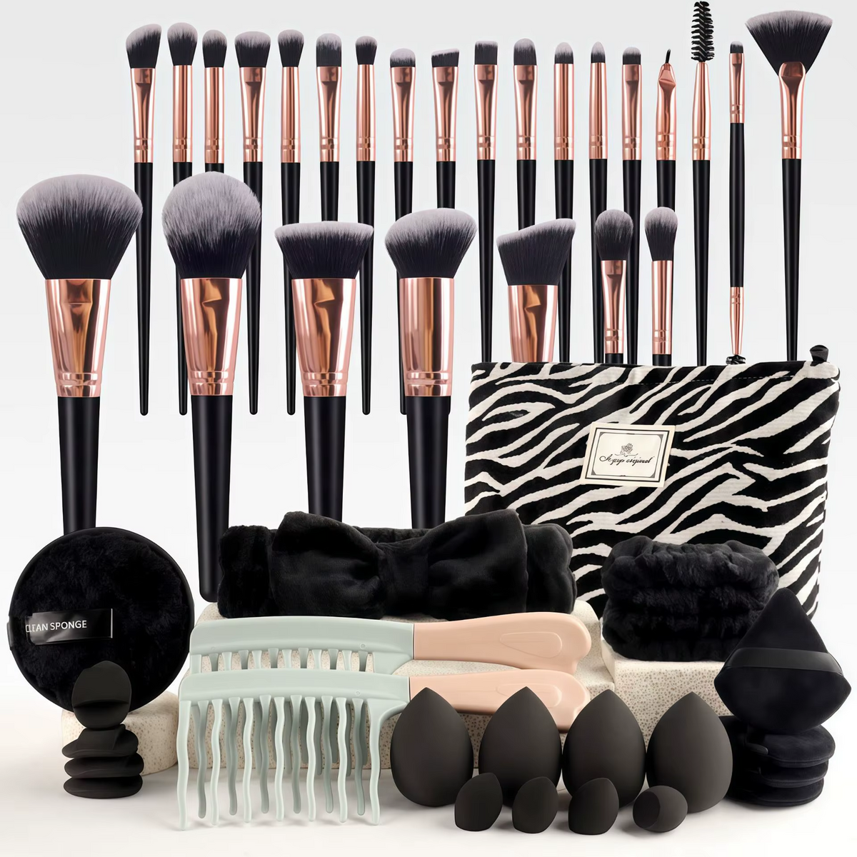 Complete Makeup Brush & Travel Beauty Tool Set