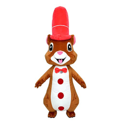 Giant Inflatable Red Hat Squirrel Mascot Costume | Christmas & Halloween