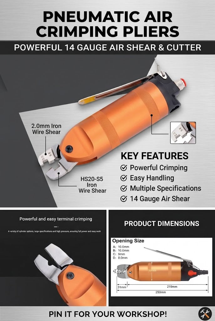 Pneumatic Air Shear Tool HS20-S5 | Effortless Wire Cutting & Crimping