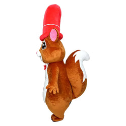 Giant Inflatable Red Hat Squirrel Mascot Costume | Christmas & Halloween